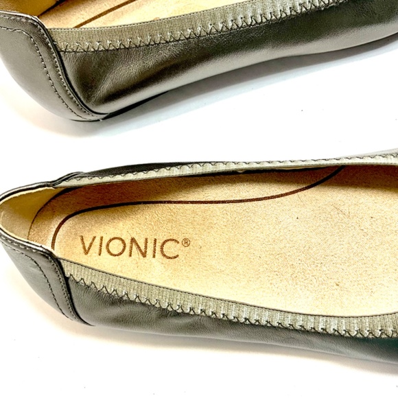 Vionic Spark Caroll Classic Ballet Flat Metallic Women’s Shoes 6M - Picture 3 of 9